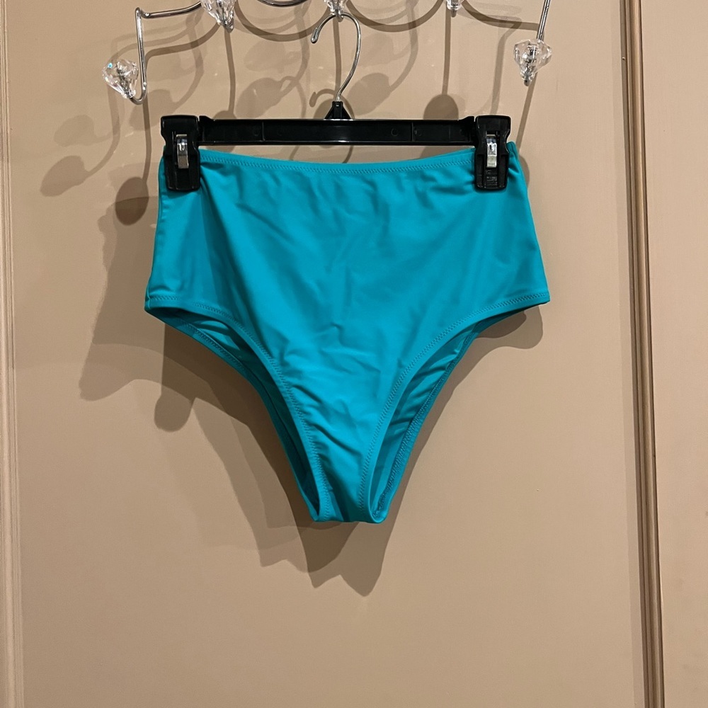 - Aerie High Waisted Teal Blue Green Bikini Bottoms